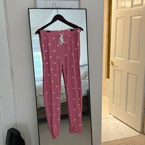 Nordstrom Medium Pink Lip Print PJ Salvage Pajama Jogger Pants